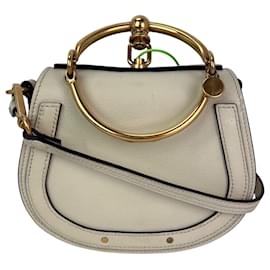 Borsa a tracolla in pelle beige Chloe Nile Small - Chloé