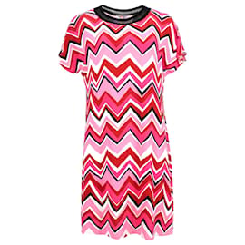 Vestido Mini de Jersey Impreso con Stretch M Missoni en Viscosa Multicolor