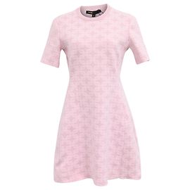 Abito Mini in Maglia Jacquard Maje in Poliamide Rosa