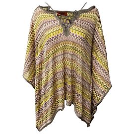 Autre Marque Vestido Mini Poncho de Playa Missoni Mare en Rayón Multicolor