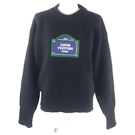 Wollpullover mit Louis Vuitton Logo-Patch