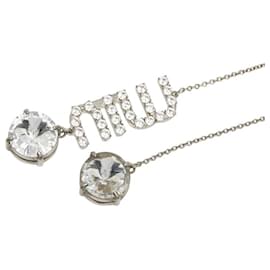 Collana in strass argento Miu Miu