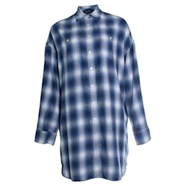 R13, übergroßes AXL kariertes Flanell-Minikleid