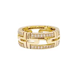 Bulgari Ring, "Parentesi", Gelbgold und Diamanten.
