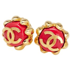 Orecchini a clip vintage Chanel Coco Mark