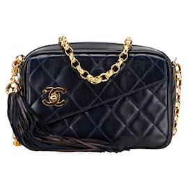 Borsa a spalla con catena e frange Coco Mark Matelassé di Chanel
