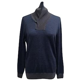 Alexander McQueen Strickjacke mit Schalkragen aus marineblauer Wolle - Alexander Mcqueen