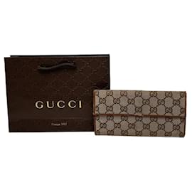 Vintage Gucci Monogramm Geldbörse beige braun