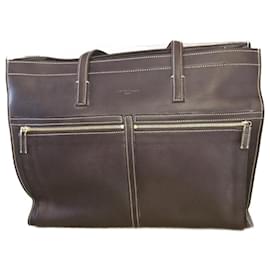 Borsa in pelle Just Campagne Paris Marrone Scuro