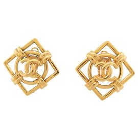 Chanel ORECCHINI VINTAGE LOGO CC DIAMANTE CASTELLANE 1990