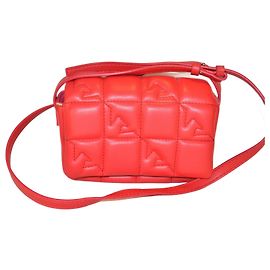 Emporio Armani crossbody bag red vegan leather
