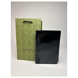 Autre Marque Organizador de cuero patentado Gucci vintage negro
