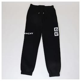 Pantaloni da jogging in cotone nero con ricamo del logo Givenchy
