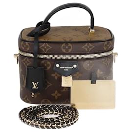 Borsa Vanity PM in tela Monogram Reverse di Louis Vuitton con catena