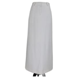 Autre Marque Falda maxi blanca con pliegues traseros The Frankie Shop