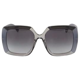 Gafas de sol cuadradas de acetato degradado CC cristal Chanel gris/negro