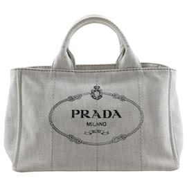 Borsa Prada Canapa in denim grigio chiaro