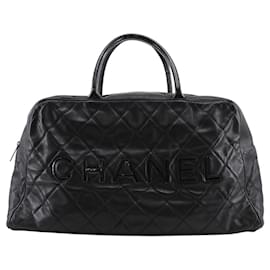 Borsa Boston Matelassé Chanel in pelle nera
