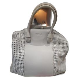 Bolsa de mão Furla de couro branca