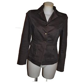 Chaqueta de algodón marrón Philosophy Di Alberta Ferretti