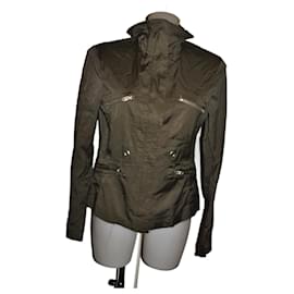 Pinko Jacke Khaki aus Baumwolle und Viskose Größe 42
