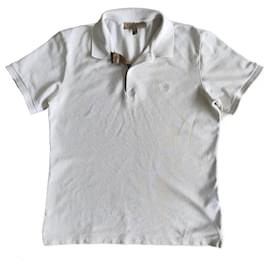 Burberry London White Piqué Cotton Polo - Men