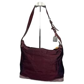Borsa in nylon e pelle vintage Gucci viola