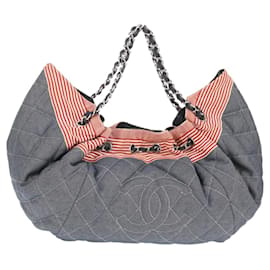 Chanel Cabas Spirit Stretch in denim trapuntato grande