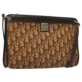 Borsa a spalla vintage Trotter in tela Christian Dior