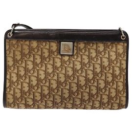 Borsa a spalla vintage Trotter in tela Christian Dior