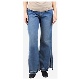Stella Mc Cartney Jeans relajados azules con dobladillo partido - talla UK 12