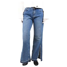 Stella Mc Cartney Jeans relajados con dobladillo partido azul - talla UK 10