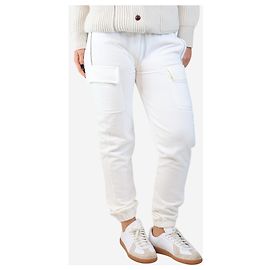 Brunello Cucinelli Joggers cargo blancos con puños - talla S