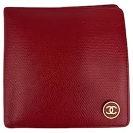 Carteras Chanel de cuero rojo