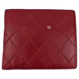 Carteras Chanel de cuero rojo