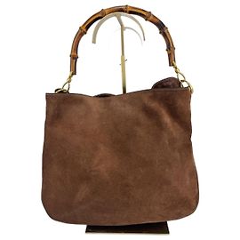 Borsa a spalla Gucci in pelle / camoscio marrone 284