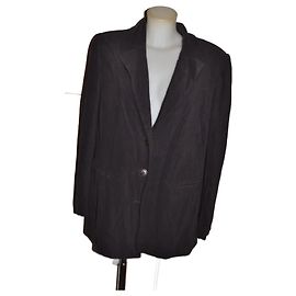 Chaqueta de terciopelo marrón Mila Shön Talla 46 IT