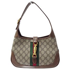 BORSA GUCCI JACKIE 1961 MM 636706 CANVAS GG SUPREME WEB PELLE