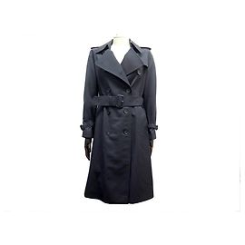 Autre Marque NUEVO TRENCH IMPERMEABLE VINTAGE BURBERRYS SOLGARDINE 36 S LANA AZUL