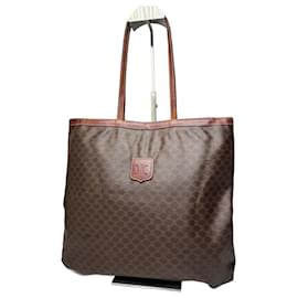 Céline Borsa tote in pelle monogramma vintage Celine Paris marrone
