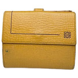 Cartera de cuero Loewe Madrid vintage amarilla