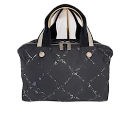 Chanel Travel Line Boston bag canvas black 286