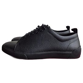 Sneakers Hugo Boss in pelle nera