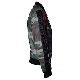 Philipp Plein, camo Leder Bomberjacke