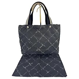 Borsa a spalla in tela Chanel Travel Line nera