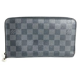 Lange Zippy Organizer Geldbörse Damier Graphite Louis Vuitton