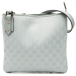 Borsa a tracolla in tela GG blu Gucci