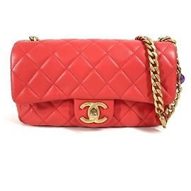 Borsa a spalla a doppia catena trapuntata con gioielli Chanel
