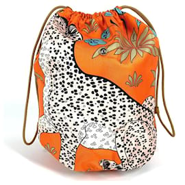 Pochette Multi-Pouch Musardine in Seta Arancione Hermes - Hermès