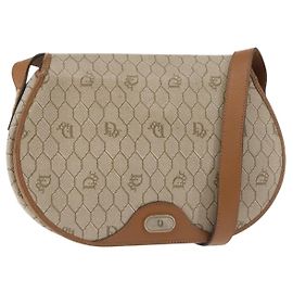 Borsa a tracolla vintage Honeycomb di Christian Dior in tela rivestita